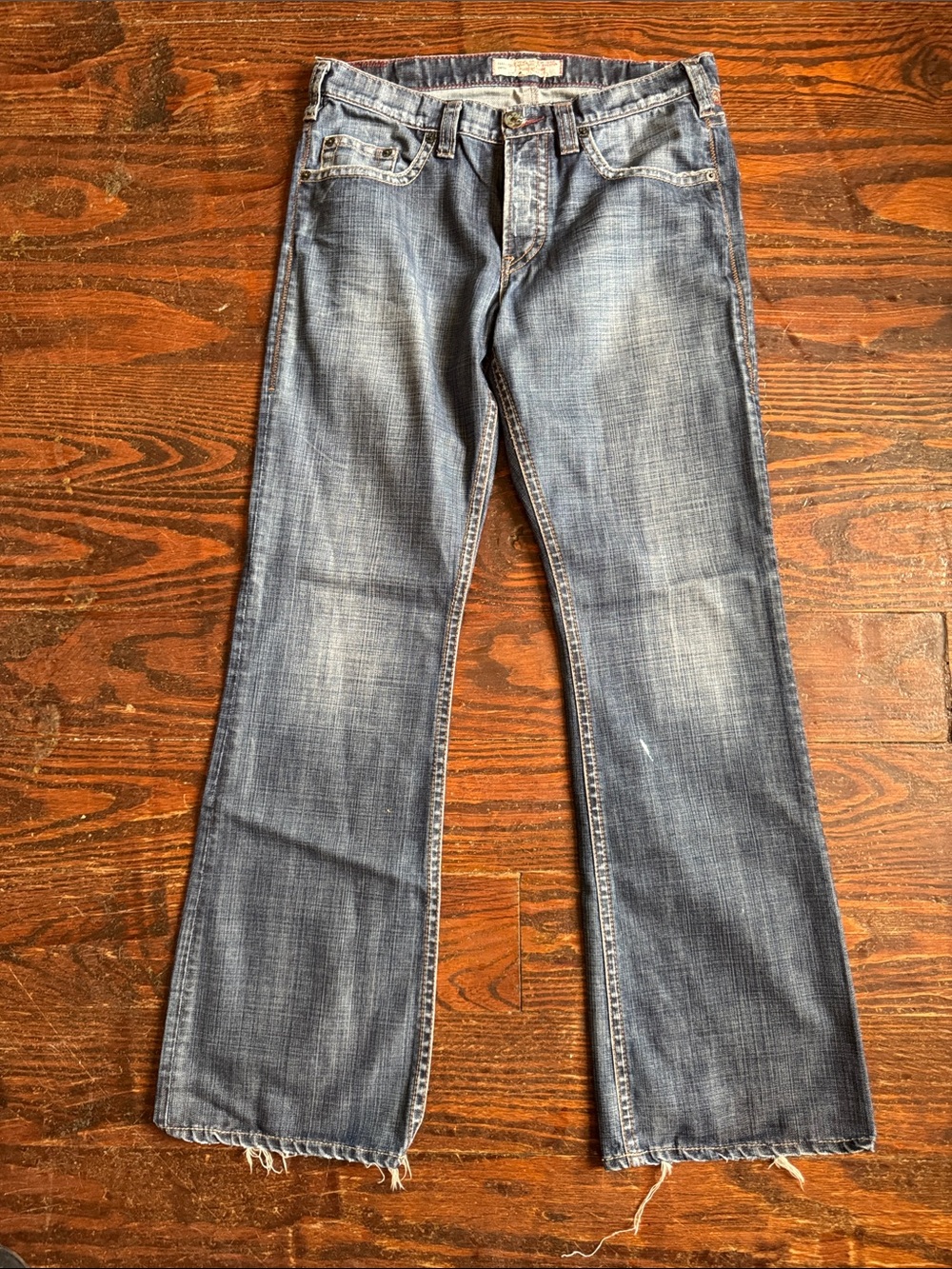 1921 Western Glove Works Japanese Ringspun Blue Washed Straight-Leg Jeans 33/34